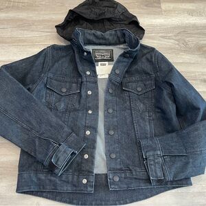 Levi's Dark Blue Jacket with Black Hood size M